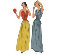 Vintage 1940s Pattern, Women's Nightgown, Diamond Insert - Bust: 34” (86.4cm)