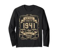 Vintage 1941 84yr 84th Birthday Gifts for Men 84 Years Old Long Sleeve T-Shirt