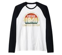 Vintage 1941 Limited Edition 85th Birthday 85 Years Old Raglan Baseball Tee