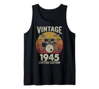 Vintage 1945 Drummer 81st Birthday Gift Retro Sunset Drums Tank Top