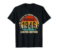 Vintage 1946 Funny 80th Birthday Gifts 80 Years Old Retro T-Shirt