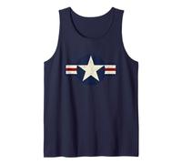 Vintage 1947 to Present Style US Military Aviation Roundel Tank Top