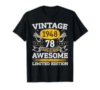 Vintage 1948 Limited Edition 78th Birthday Tee 78 Year Old T-Shirt