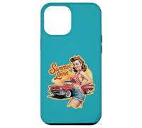 Vintage 1950s pinup Girl with Classic Car Case for iPhone 12 Pro Max