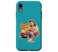 Vintage 1950s pinup Girl with Classic Car Case for iPhone XR