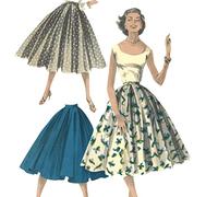 Vintage 1950s Sewing Pattern, 'Easy to Sew' Rockabilly Full Circle Skirt (Waist 25” (63.5cm))