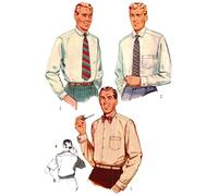 Vintage 1950s Sewing Pattern, Men’s Tailored Shirt - Chest: 40” (101cm)