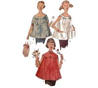 Vintage 1950s Sewing Pattern - Nehru, Mandarin Neck Maternity Smock Tops - Bust 34” (86.4cm)