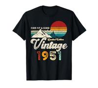 Vintage 1951 Mountains Eagle Retro 75th Birthday T-Shirt