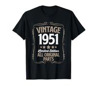 Vintage 1951 Original Parts Birthday Men Women Born in 1951 T-Shirt