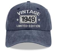 Vintage 1954 1953 1952 1951 1950 1949 1948 1947 1946 1945 Limited Edition Adjustable Embroidered Baseball Cap, Navy, One size