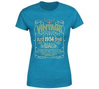 Vintage 1954 Aged to Perfection Original Parts Mostly 71st Birthday Womens T Shirt Antique Sapphire 14
