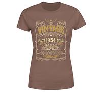 Vintage 1954 Aged to Perfection Original Parts Mostly 71st Birthday Womens T Shirt Chestnut 10