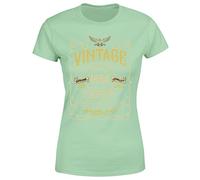 Vintage 1954 Aged to Perfection Original Parts Mostly 71st Birthday Womens T Shirt Mint Green 14