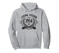 Vintage 1954 Living Legend Established Men's Apparel Pullover Hoodie, Adult Unisex, Heather Grey, XXL