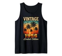 Vintage 1956 Limited Edition Sunset Palm Trees 69th Birthday Tank Top