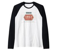 Vintage 1957, Retro 69th Birthday, 69 Years Old Birthday Raglan Baseball Tee