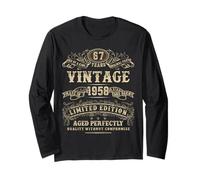 Vintage 1958 67th Birthday Apparel for Men & Women Long Sleeve T-Shirt