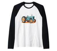 Vintage 1958 Fordson Dexta Tractor Graphic Raglan Baseball Tee