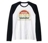 Vintage 1958 Limited Edition 68th Birthday 68 Years Old Raglan Baseball Tee