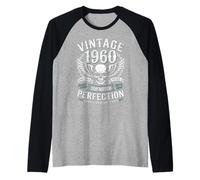 Vintage 1960 Birthday for Men Women 66th 66 Years Old Raglan Baseball Tee