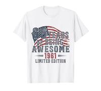 Vintage 1961 Limited Edition 65 Yr-Old US Flag 65th Birthday T-Shirt