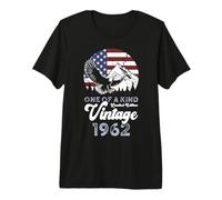 Vintage 1962 Patriotic Eagle 64th Birthday American Flag Premium T-Shirt