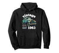 Vintage 1963 63 Years Old Classic Vintage Car 63rd Birthday Pullover Hoodie