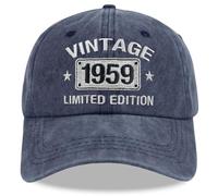 Vintage 1964 1963 1962 1961 1960 1959 1958 1957 1956 1955 Limited Edition Adjustable Embroidered Baseball Cap, Navy, One size