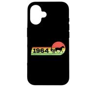 Vintage 1964 Birthday Harness-Racing horses Trotting-race Case for iPhone 16