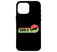 Vintage 1964 Birthday Harness-Racing horses Trotting-race Case for iPhone 16 Pro Max