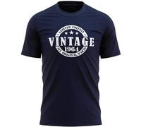 Vintage 1964 Mens T Shirt 60th Limited Edition Birthday Tee Sixty Funny Sixtieth Top, L, Navy