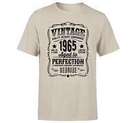 Vintage 1965 Aged to Perfection 59th Birthday Gift Mens T Shirt Gift for Him Sand L