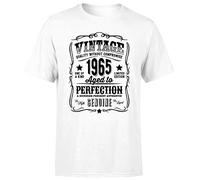 Vintage 1965 Aged to Perfection 59th Birthday Gift Mens T Shirt Gift for Him White L