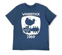 Vintage 1969 Music Festival Graphic Tee, Retro Woodstock Style Men's T-Shirt Navy-Style L