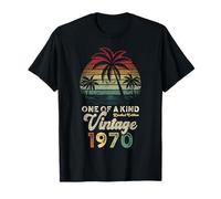 Vintage 1970 Birthday 56 Years Palm Trees Retro Sunset T-Shirt