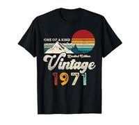 Vintage 1971 Mountains Eagle Retro 55th Birthday T-Shirt