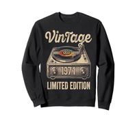 Vintage 1971 Vinyl Record Player Retro Sweatshirt