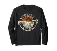 Vintage 1972 54yr 54th Birthday Gifts for Men 54 Years Old Long Sleeve T-Shirt
