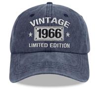Vintage 1974 1973 1972 1971 1970 1969 1968 1967 1966 1965 Limited Edition Adjustable Embroidered Baseball Cap, Navy, One size