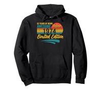 Vintage 1974 52nd Birthday Retro 52 Years Limited Edition Pullover Hoodie