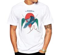 Vintage 1974 Eagle On The B~o~r~d~e~r Concert Tour T-Shirt Hipster Unisex Streetwear Hip hop Style Casual Tshirts White Mens