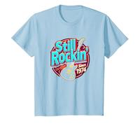 Vintage 1974 Still Rockin' Since Women's Music Lover Gift T-Shirt, Kids, Baby Blue, 4 Years