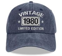 Vintage 1975 1976 1977 1978 1979 1980 1981 1982 1983 1984 Limited Edition Adjustable Embroidered Baseball Cap, Navy, One size