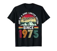 Vintage 1975 50 Years Of Being Awesome 50th Birthday T-Shirt