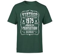 Vintage 1975 Aged to Perfection 49th Birthday Gift Mens T Shirt Gift for Him ForestGreen M