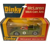 Vintage 1976 Dinky Die Cast Toys No. 223 McLarens M8A Can Am Sports Car 1/43 Scale Replica Model Vehicle Mint In The Original Box - Former Shop Stock
