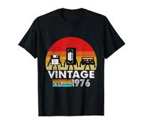 Vintage 1976 Floppy Disk VHS Cassette Tape 80s 90s birthday T-Shirt