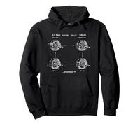 Vintage 1976 Rotary Engine Blueprint Diagram Car Graphic Pullover Hoodie