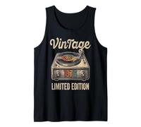 Vintage 1976 Vinyl Record Player Retro Tank Top